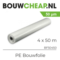 Bouwfolie PE T200 50micron 4x50mtr
