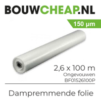 PE dampremmende folie 0.15 x 2.6 x 100 mtr Plano