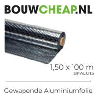 Gewapende aluminiumfolie 1.50 x 100mtr