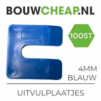 Uitvulplaatjes 4mm Blauw - PP-zak 100 stuks