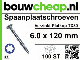 Spaanplaatschroeven TX 60x120mm PVK 100st