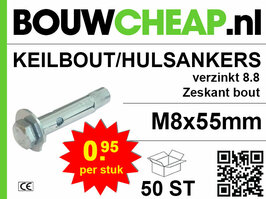 Keilbout/Hulsanker 8.8 M8x55mm