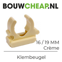 Klembeugel Creme 16/19mm 100stuks