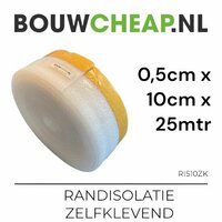 Randisolatie Zelfklevend 5 mm 10 cm x 25mtr