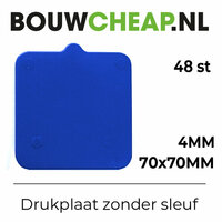 Drukplaat zonder sleuf 4 MM (48ST.)