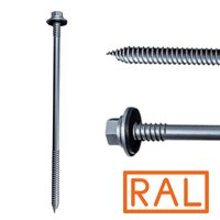 Paneelschroeven in uw ral kleur - Type 17 - 6,3x125mm Ruspert coating - Ring 19mm - 100 stuks