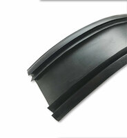 EPDM voegband - ZWART - Dubbele lip - 60mm x  1 meter