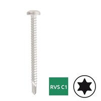 Boorschroeven - RVS C1 - DIN7504M Bolkop - 4,8x38mm - Torx - 100 stuks