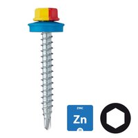 Dakpanplaatschroeven - Verzinkt - 4,8x35mm - UW RAL KLEUR - 100 stuks 