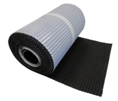 Alphaflex Wave Loodvervanger - 30 cm x 5 meter - Zwart Ribbel - EPDM