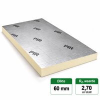PIR Isolatieplaat PIR RD: 2.7 aluminium 1,2M x 0,6M x 60MM