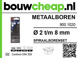 Metaalborenset Ø 2-8 mm